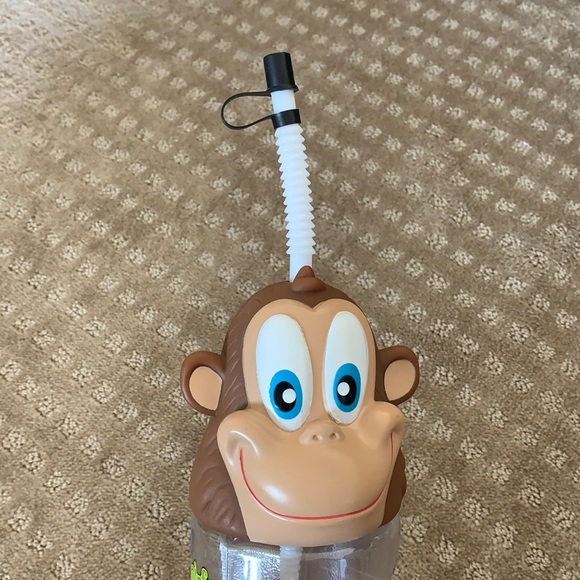 Rainforest Cafe Clear Monkey Water Bottle EUC - Picture 5 of 7